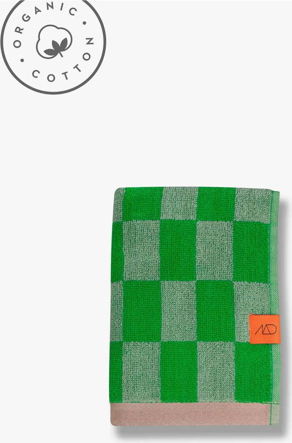 Zelený ručník z bio bavlny 50x90 cm Retro – Mette Ditmer Denmark Mette Ditmer Denmark