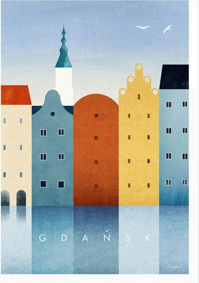 Plakát 50x70 cm Gdansk – Travelposter Travelposter