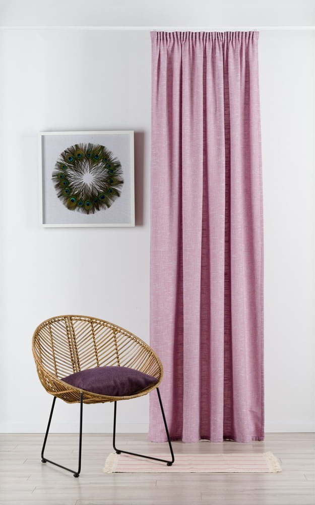 Růžový závěs 210x245 cm Riva – Mendola Fabrics Mendola Fabrics