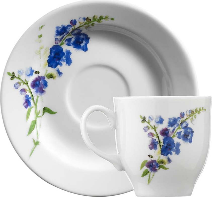 Bílo-modré porcelánové šálky v sadě 6 ks 0.9 l – Hermia Hermia