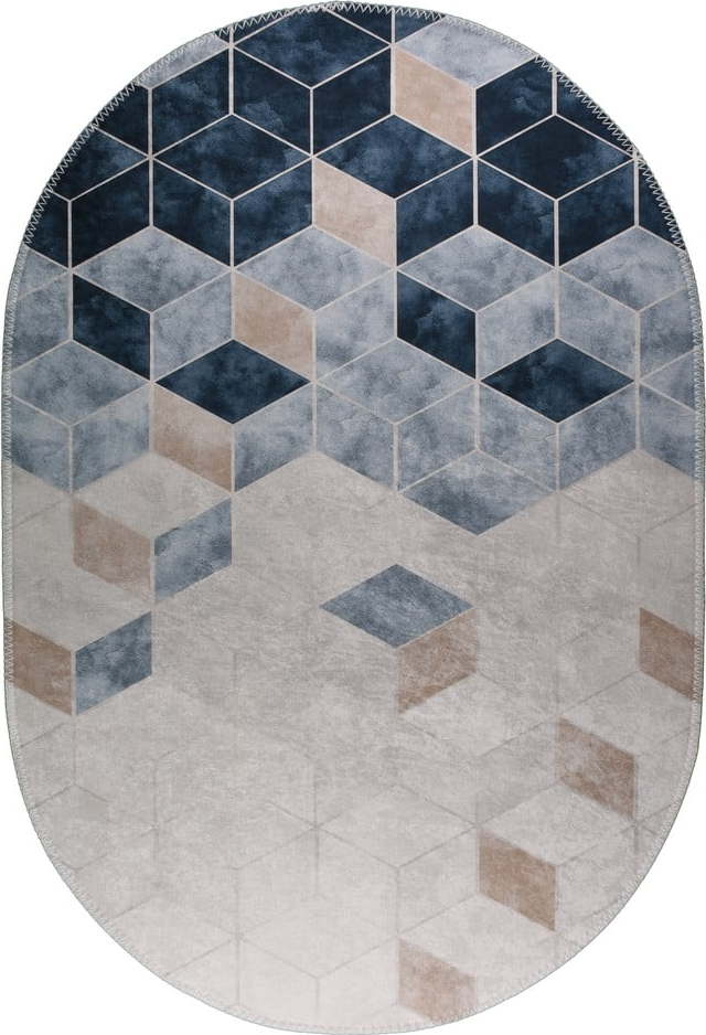 Bílo-modrý pratelný koberec 160x230 cm – Vitaus Vitaus