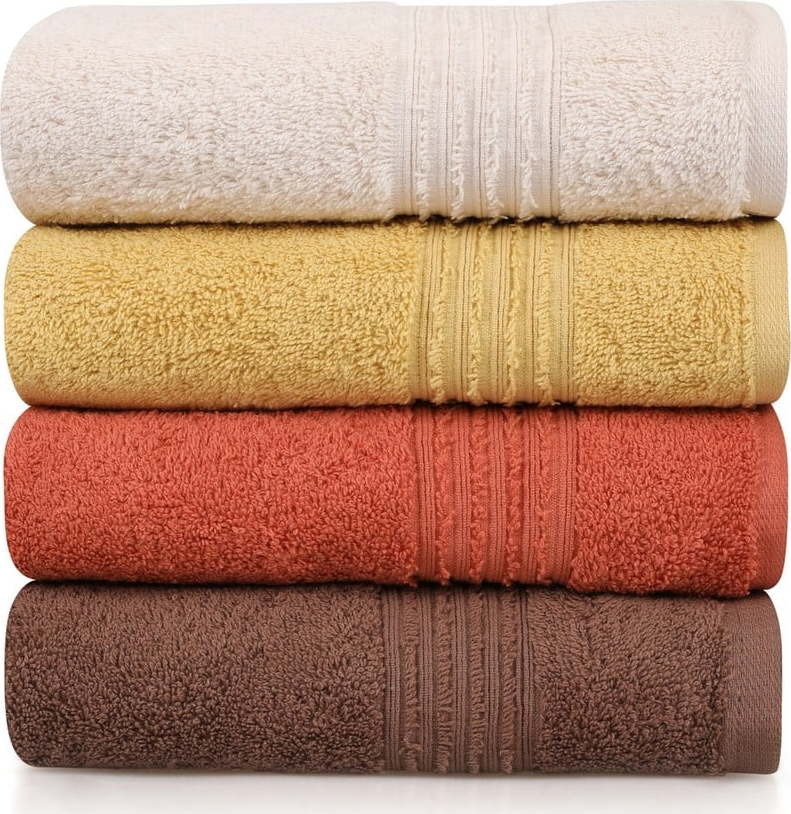 Bavlněné ručníky v sadě 4 ks 50x90 cm Asorti – Foutastic Foutastic