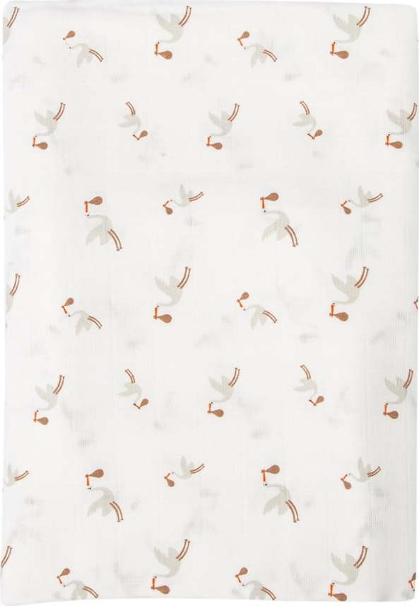 Bílá bavlněná dětská deka 120x120 cm Bebemarin – Mijolnir Mijolnir