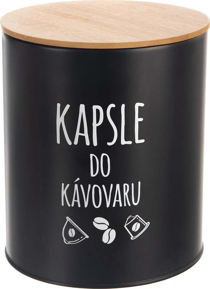Černá dóza na kávové kapsle – Orion Orion