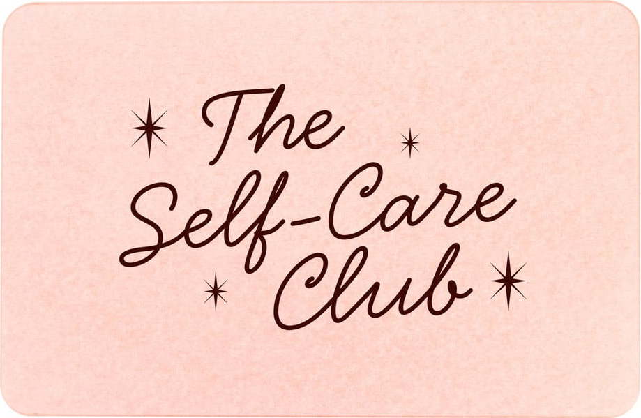 Růžová koupelnová předložka 39x60 cm Self Care Club – Artsy Doormats Artsy Doormats