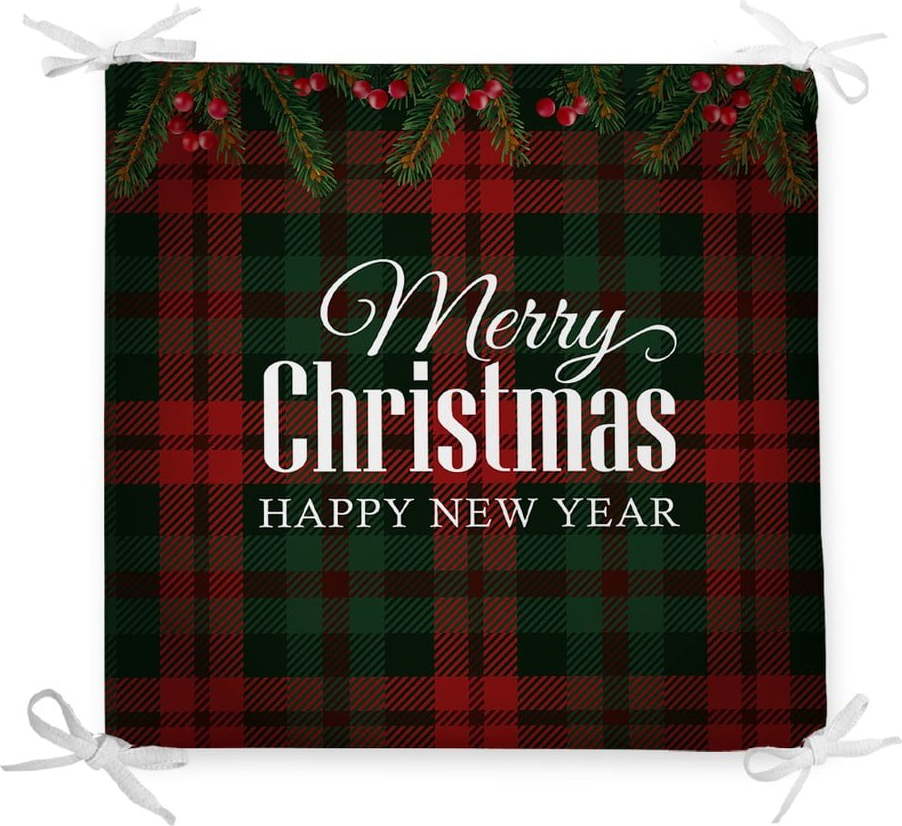 Vánoční podsedák s příměsí bavlny Minimalist Cushion Covers Tartan