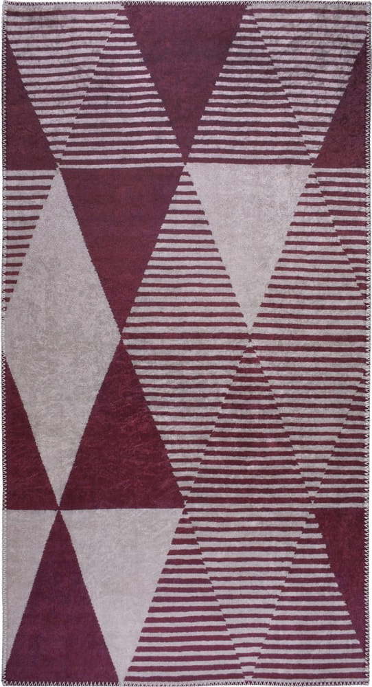 Vínový pratelný koberec 120x160 cm – Vitaus Vitaus