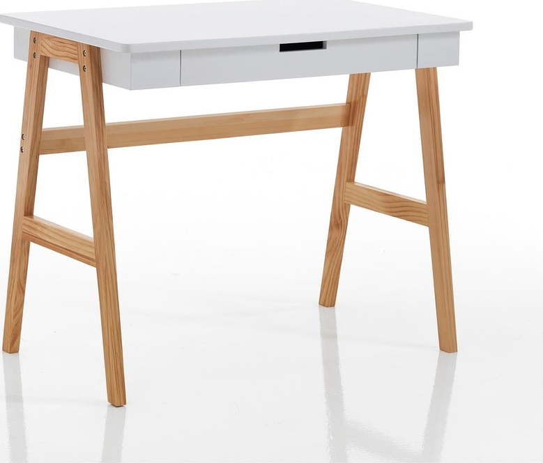 Pracovní stůl s bílou deskou 55x90 cm Karro – Tomasucci Tomasucci
