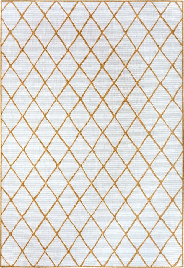 Okrově žluto-bílý venkovní koberec 80x150 cm Malaga – NORTHRUGS NORTHRUGS