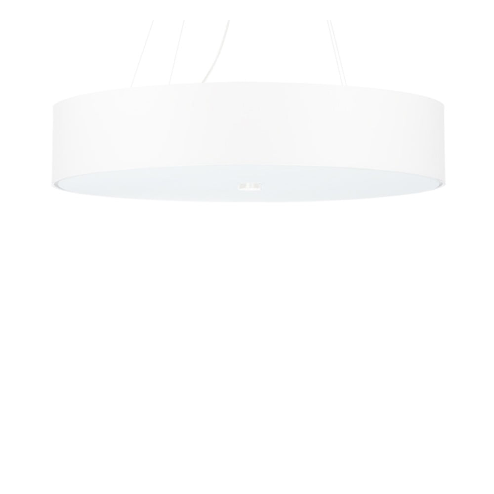 Bílé závěsné svítidlo s textilním stínidlem ø 60 cm Herra – Nice Lamps Nice Lamps