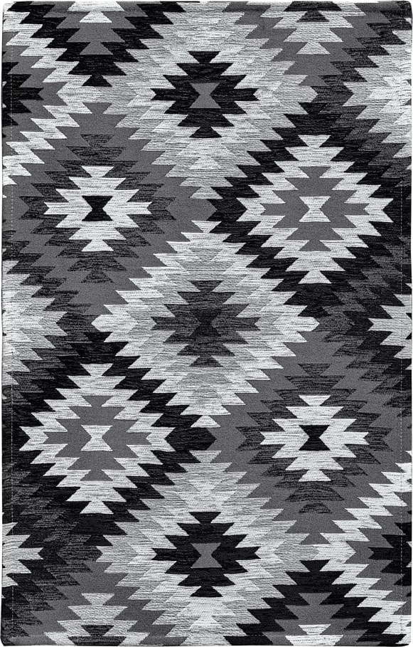 Černo-šedý pratelný běhoun 55x240 cm Avana Nero – Floorita Floorita