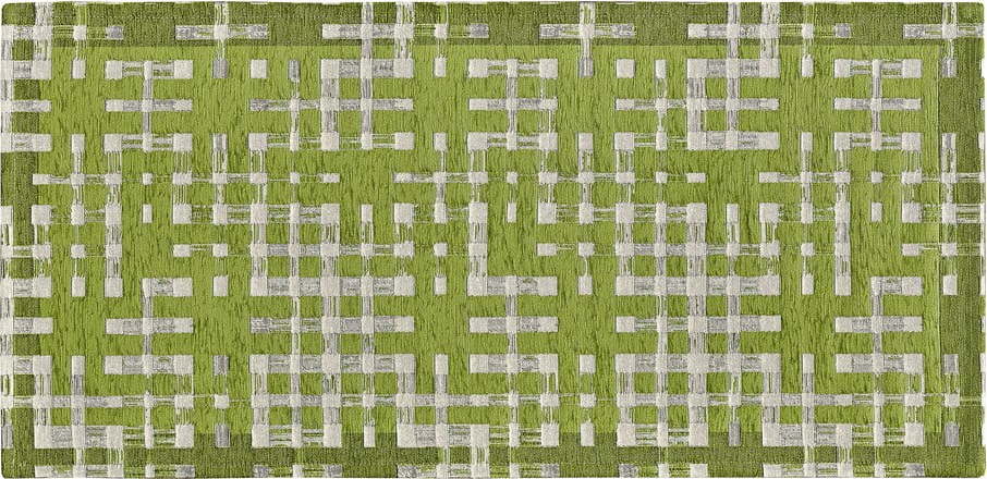 Zelený pratelný běhoun 55x140 cm Dama Verde – Floorita Floorita