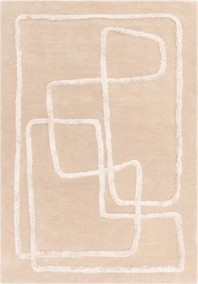 Béžový ručně tkaný vlněný koberec 200x300 cm Matrix – Asiatic Carpets Asiatic Carpets