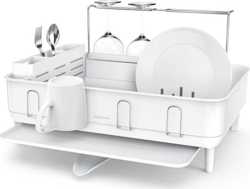 Bílý ocelový odkapávač – simplehuman Simplehuman