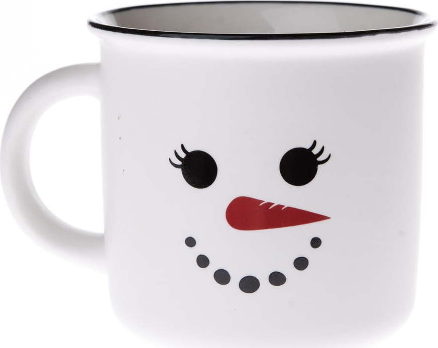 Bílý porcelánový hrnek s vánočním motivem 380 ml Snowman – Dakls Dakls