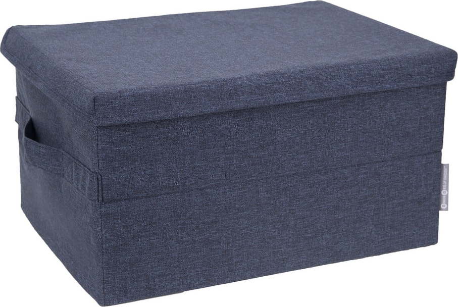 Modrý látkový úložný box s víkem 34x45x25 cm Soft Storage – Bigso Box of Sweden Bigso