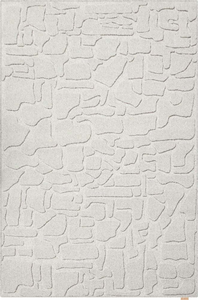 Světle šedý vlněný koberec 133x190 cm Morphic Dunes – Agnella Agnella
