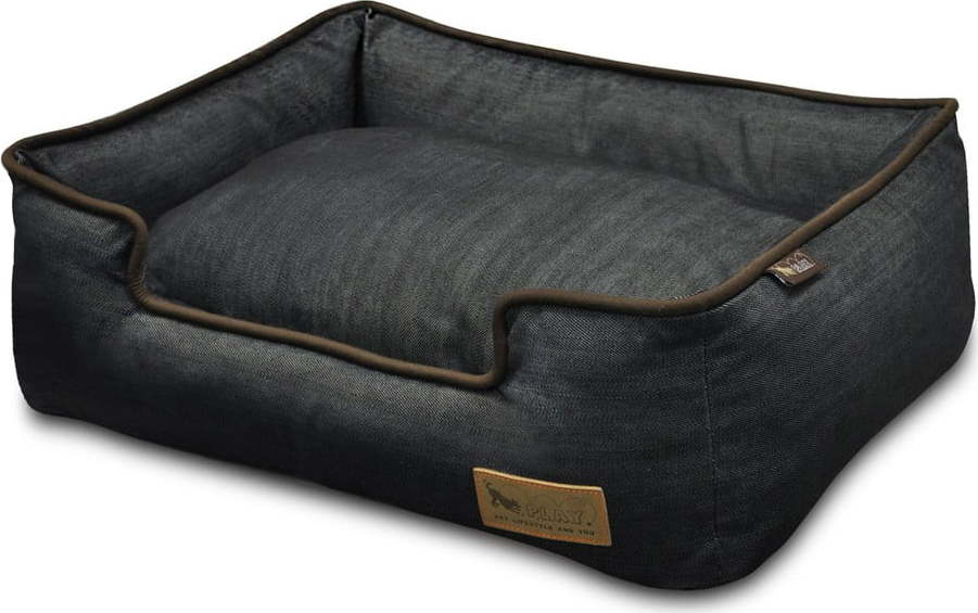 Tmavě modrý pelíšek pro psa 41x71 cm Lounge Bed Denim Medieval Blue / Dark Chocolate L – P.L.A.Y. P.L.A.Y.