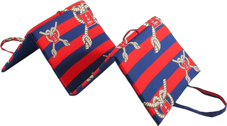 Červeno-modrý zahradní podsedák na lehátko 49x137 cm Ship Rope – B.E.S. B.E.S.